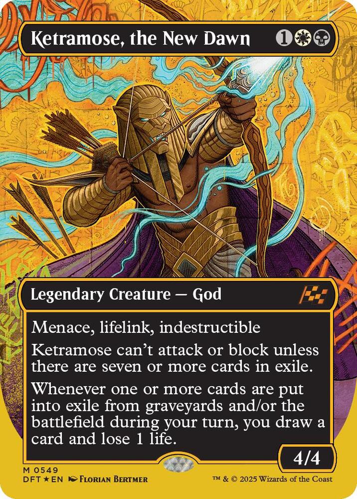 Ketramose, the New Dawn (Borderless) (First-Place Foil) 549 card from Aetherdrift
