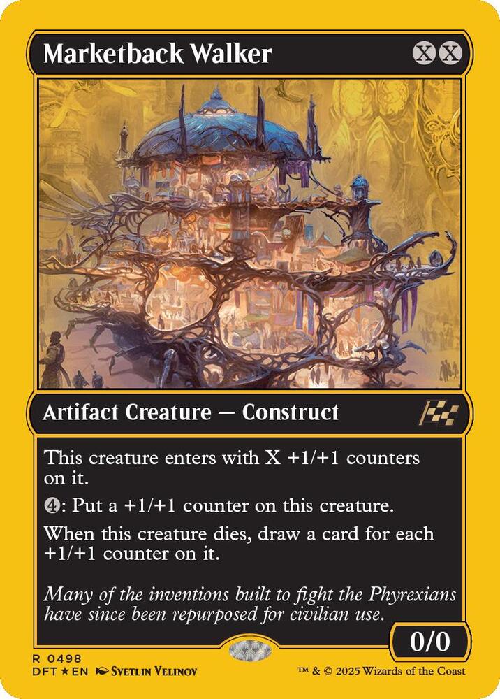 Marketback Walker (First-Place Foil) 498 card from Aetherdrift