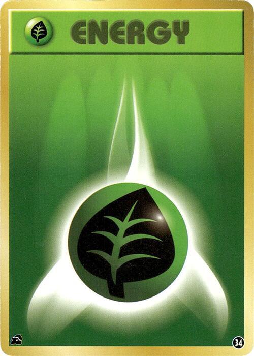 Basic Grass Energy 34 card from Intro Pack (Bulbasaur)