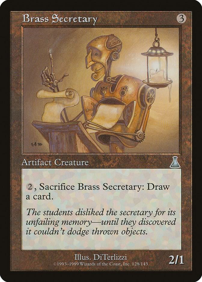 Brass Secretary 128 card from Urza's Destiny