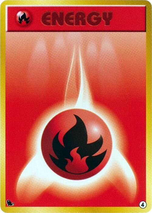 Basic Fire Energy 4 card from Intro Pack (Squirtle)