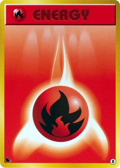 Basic Fire Energy 8 card from Intro Pack (Squirtle)