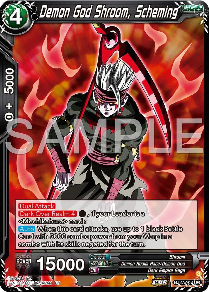 Demon God Shroom, Scheming BT27-103 card from History of Z