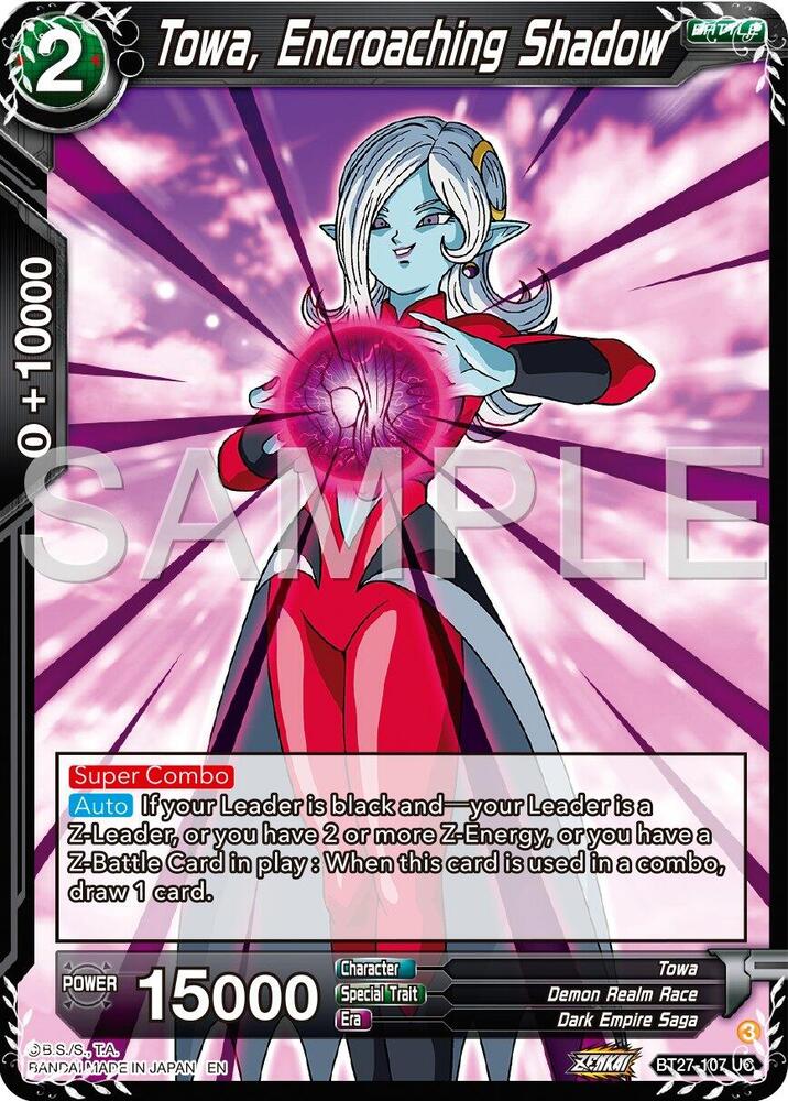 Towa, Encroaching Shadow BT27-107 card from History of Z