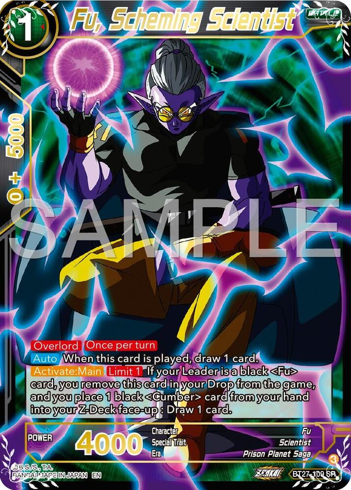 Fu, Scheming Scientist BT27-109 card from History of Z