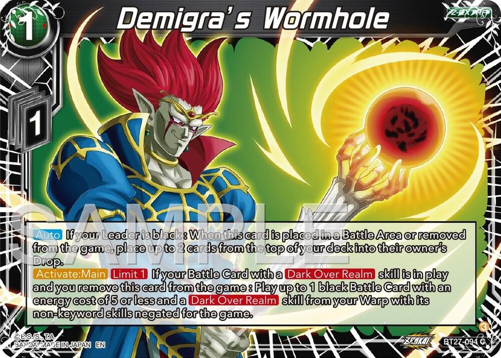 Demigra's Wormhole BT27-094 card from History of Z