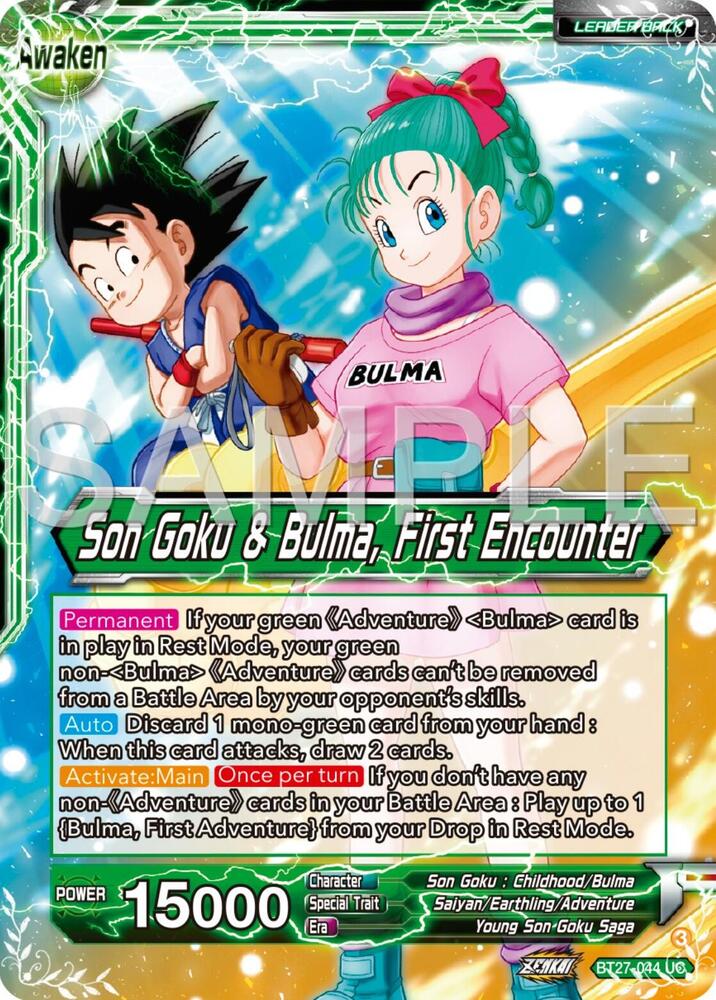 Son Goku // Son Goku & Bulma, First Encounter BT27-044 card from History of Z