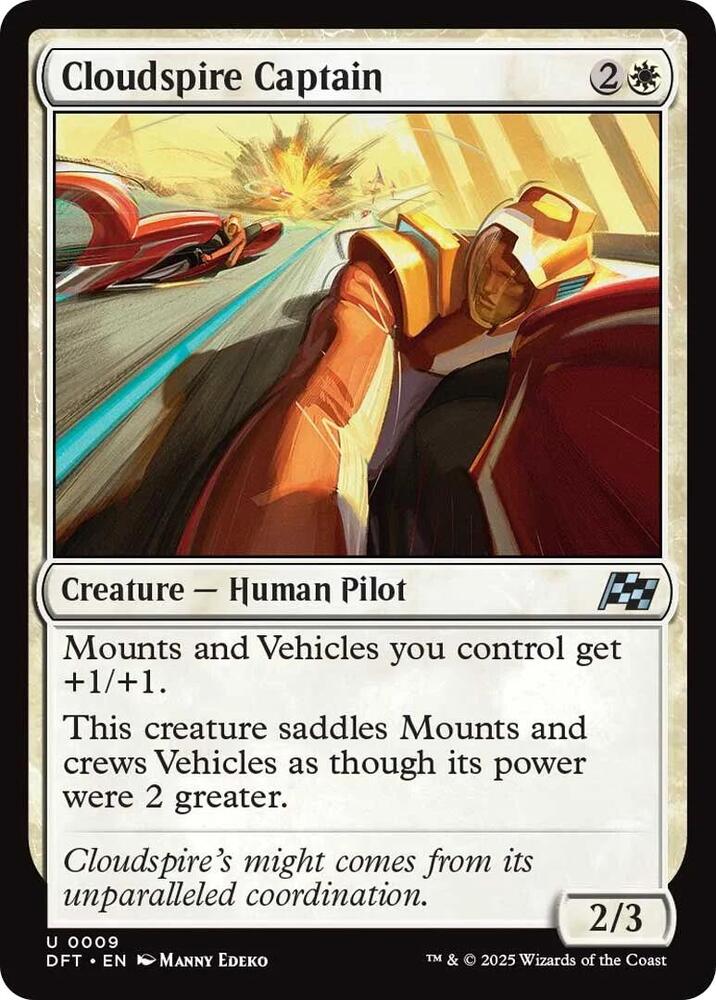 Cloudspire Captain 9 card from Aetherdrift