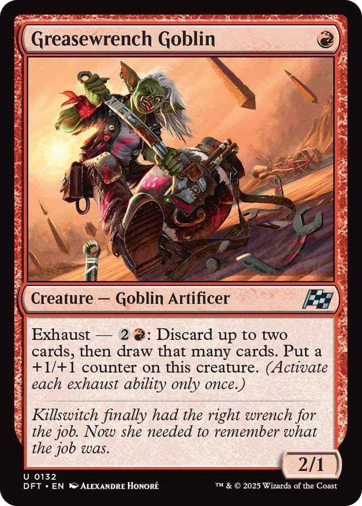 Greasewrench Goblin 132 card from Aetherdrift