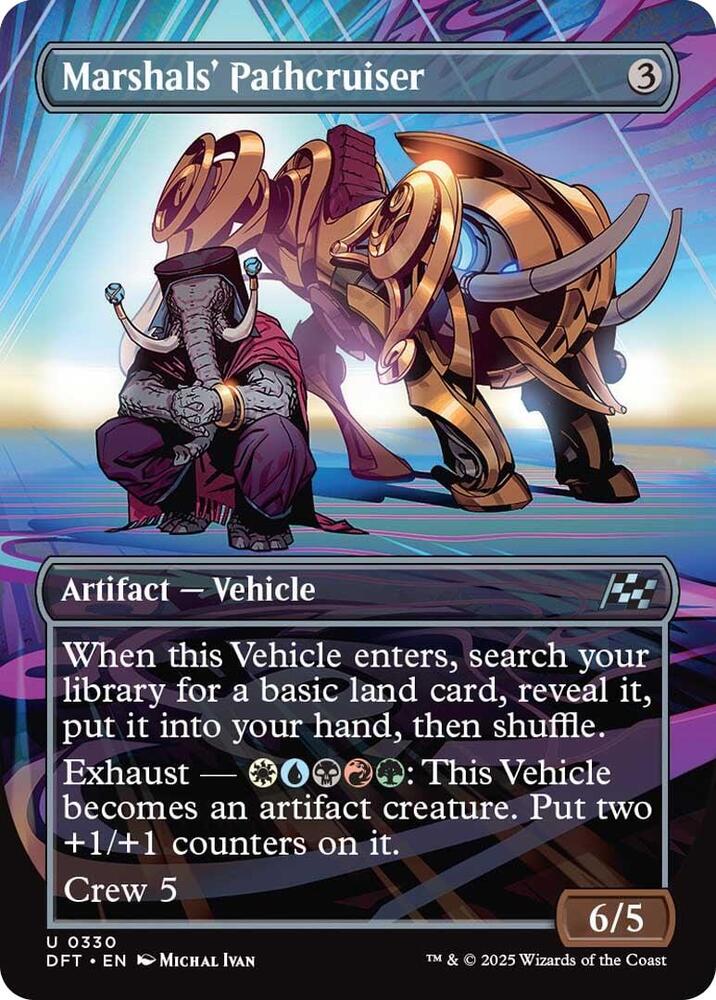 Marshals' Pathcruiser (Borderless) 330 card from Aetherdrift