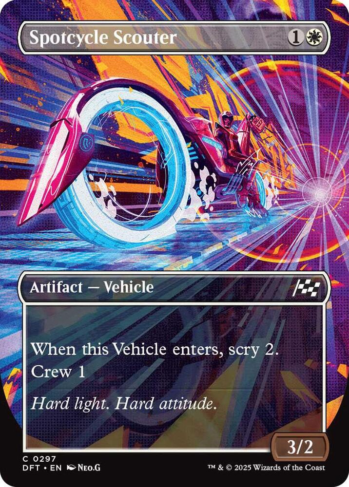 Spotcycle Scouter (Borderless) 297 card from Aetherdrift