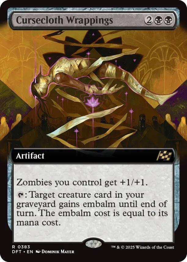 Cursecloth Wrappings (Extended Art) 383 card from Aetherdrift
