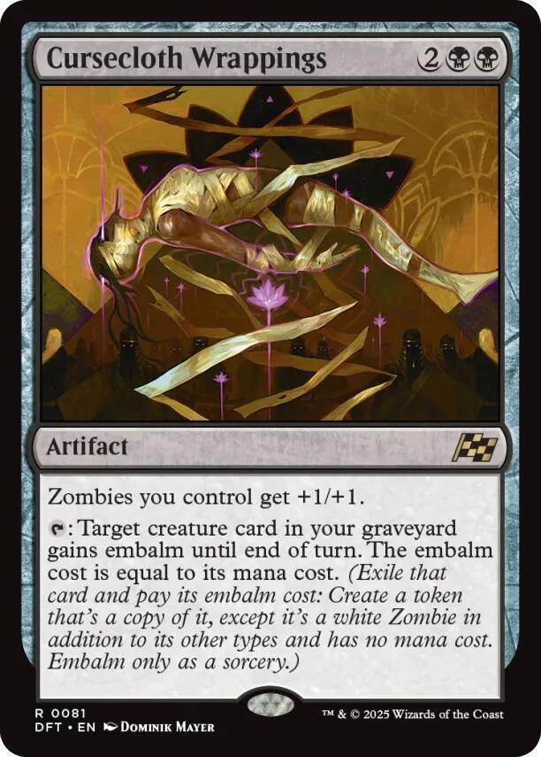 Cursecloth Wrappings 81 card from Aetherdrift
