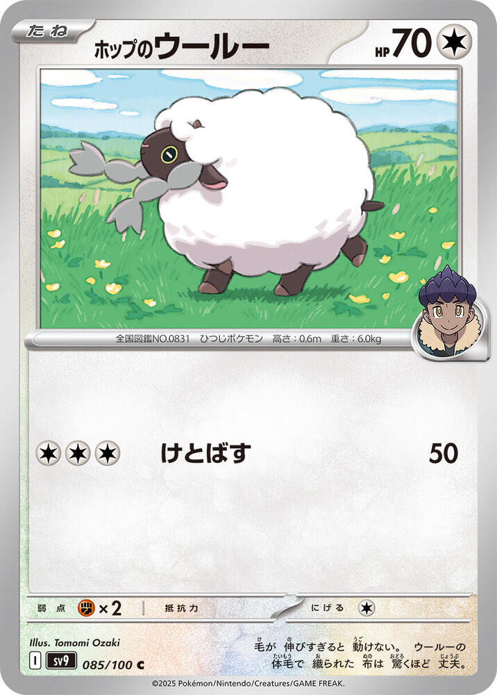 Hop's Wooloo 085/100 card from SV9: Battle Partners