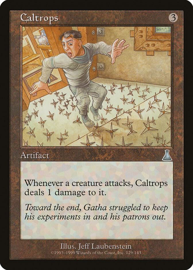 Caltrops 129 card from Urza's Destiny