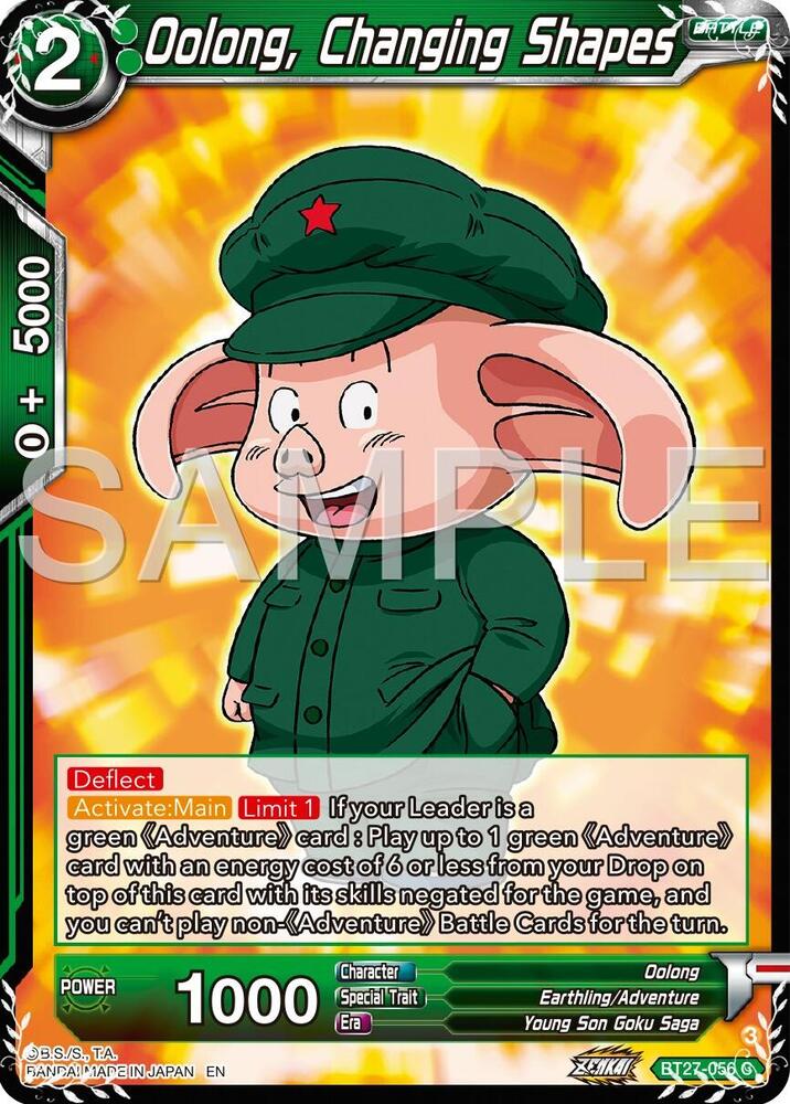 Oolong, Changing Shapes BT27-056 card from History of Z