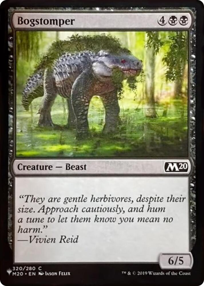 Bogstomper 320/280 card from The List Reprints