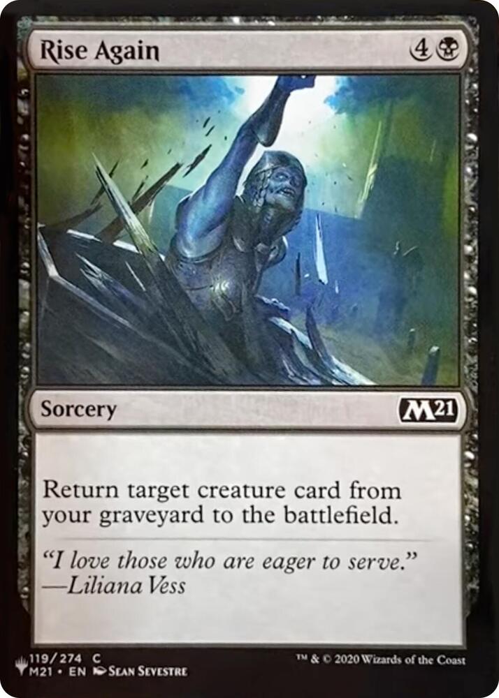 Rise Again 119/274 card from The List Reprints