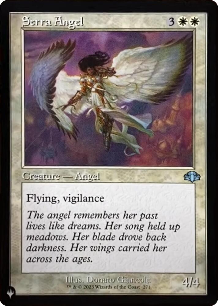 Serra Angel (Retro Frame) 271/261 card from The List Reprints