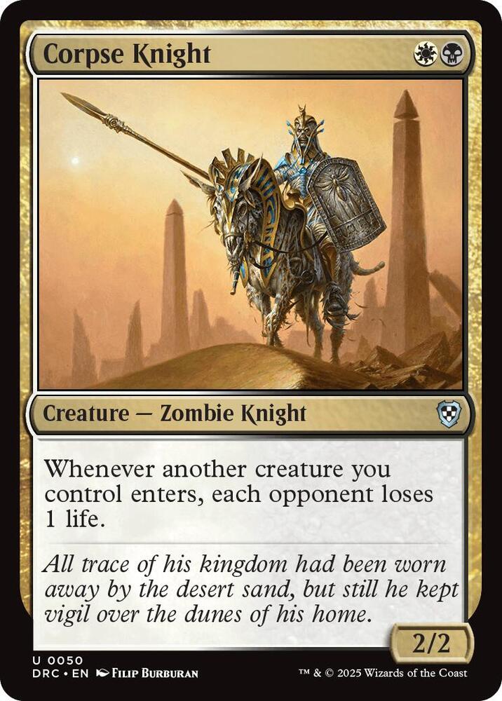 Corpse Knight 50 card from Commander: Aetherdrift