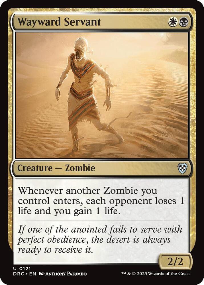 Wayward Servant 121 card from Commander: Aetherdrift
