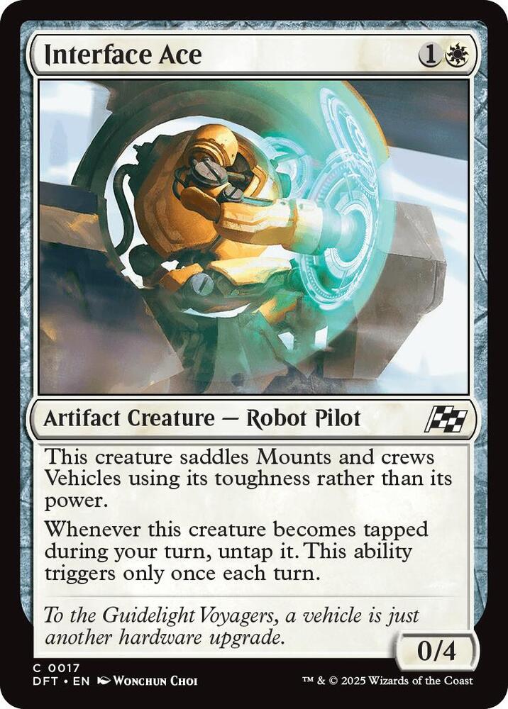 Interface Ace 17 card from Aetherdrift
