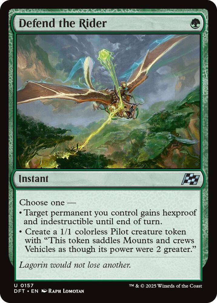 Defend the Rider 157 card from Aetherdrift