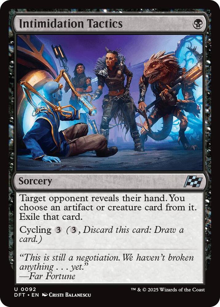 Intimidation Tactics 92 card from Aetherdrift