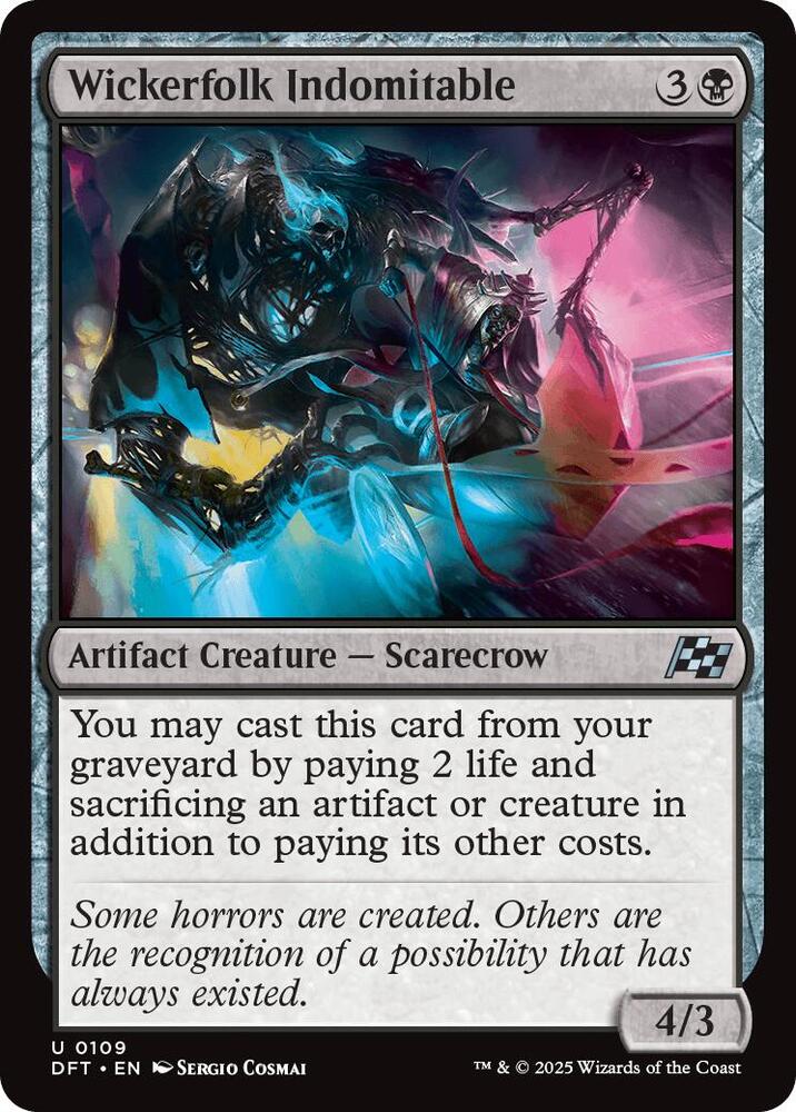 Wickerfolk Indomitable 109 card from Aetherdrift
