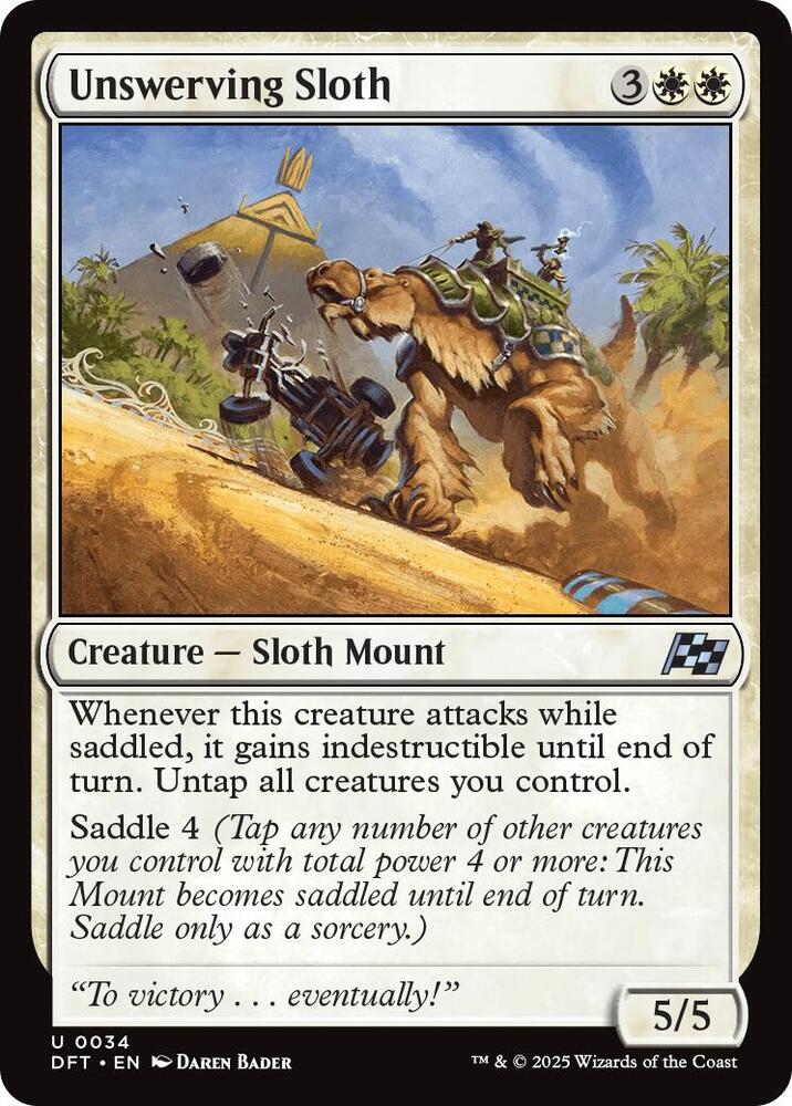 Unswerving Sloth 34 card from Aetherdrift