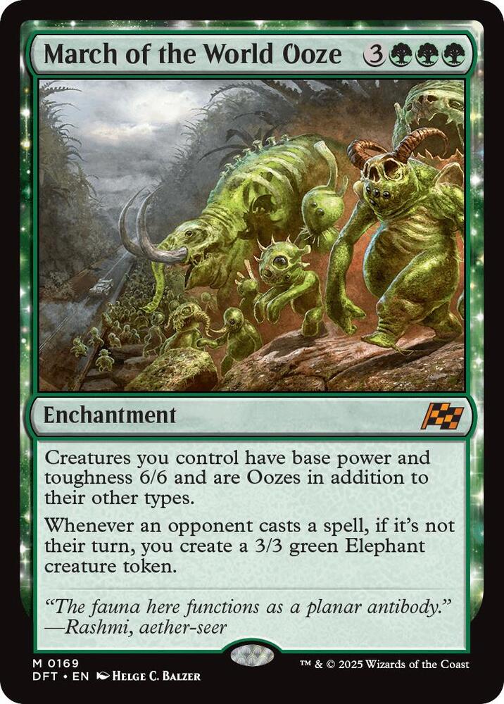 March of the World Ooze 169 card from Aetherdrift