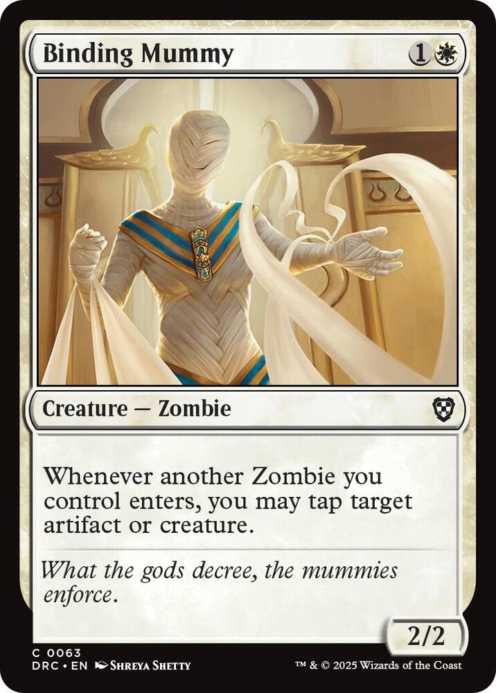 Binding Mummy 63 card from Commander: Aetherdrift