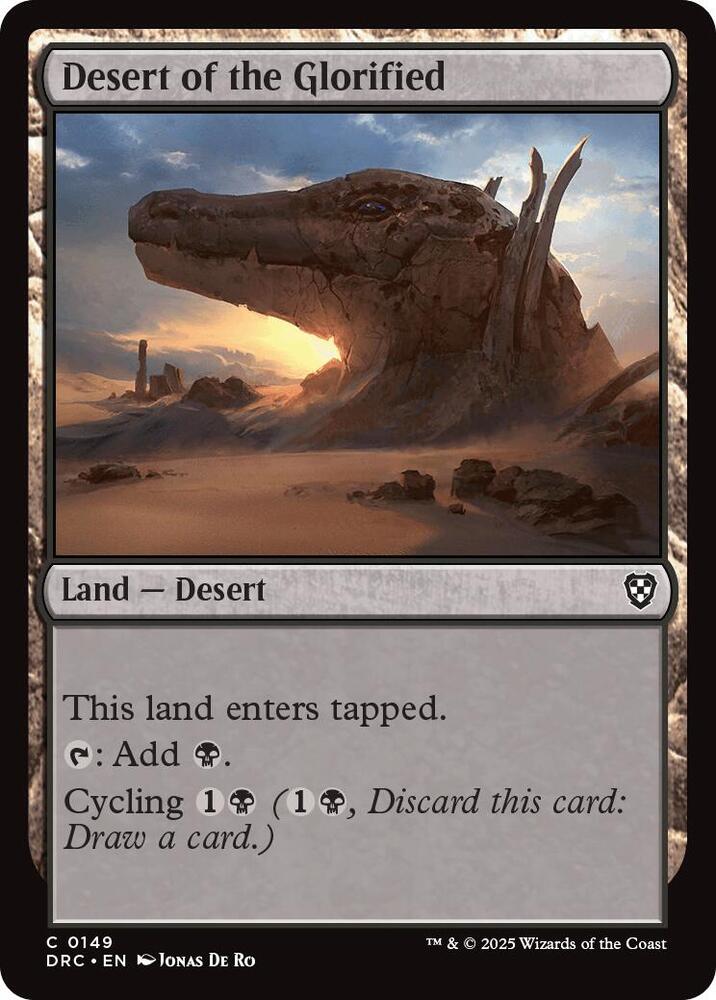 Desert of the Glorified 149 card from Commander: Aetherdrift