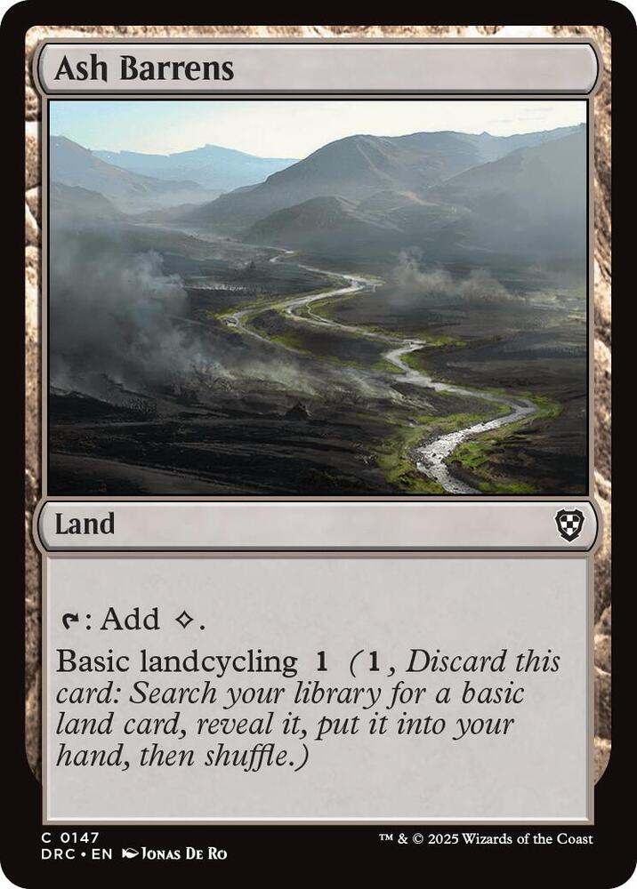 Ash Barrens 147 card from Commander: Aetherdrift