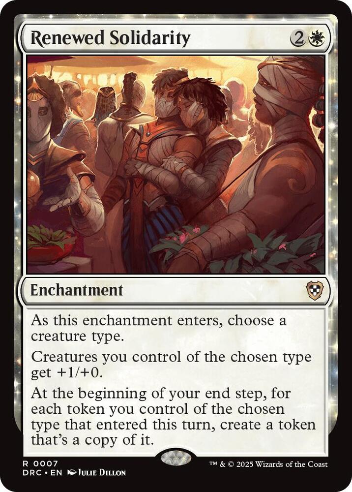 Renewed Solidarity 7 card from Commander: Aetherdrift