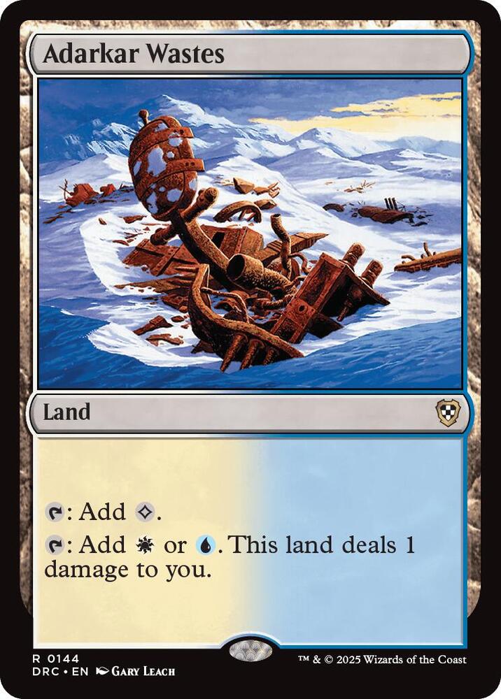 Adarkar Wastes 144 card from Commander: Aetherdrift