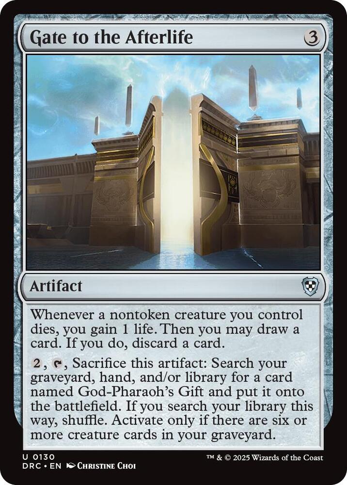 Gate to the Afterlife 130 card from Commander: Aetherdrift