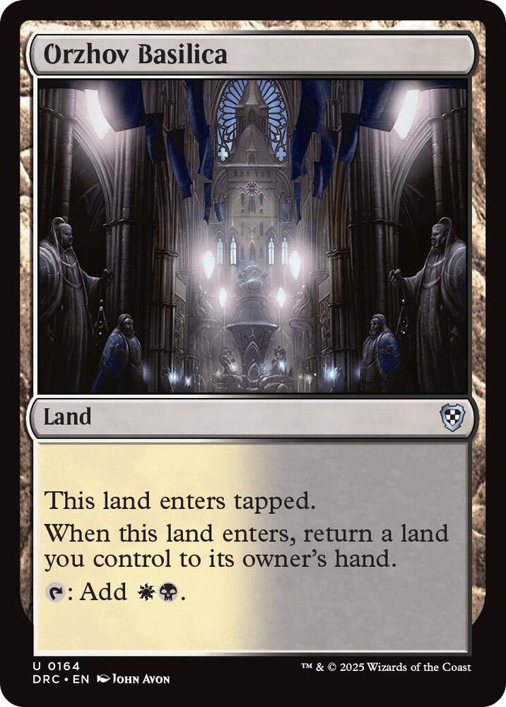Orzhov Basilica 164 card from Commander: Aetherdrift