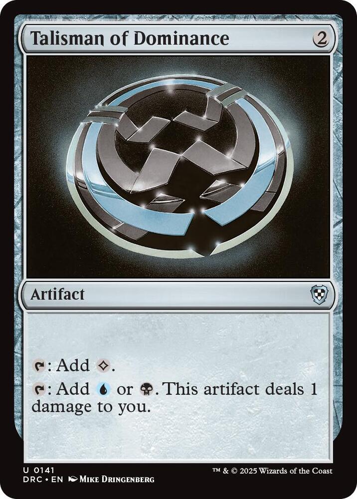 Talisman of Dominance 141 card from Commander: Aetherdrift