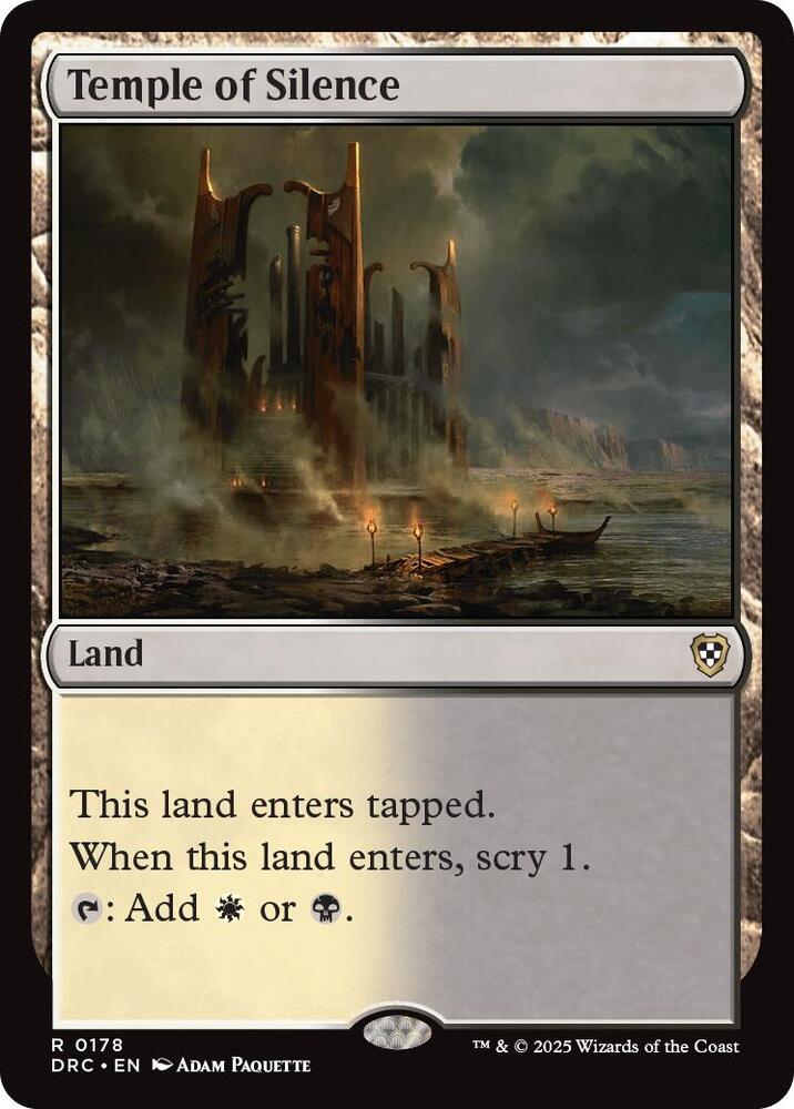 Temple of Silence 178 card from Commander: Aetherdrift