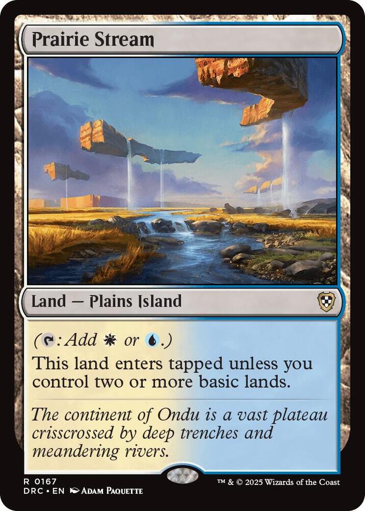 Prairie Stream 167 card from Commander: Aetherdrift