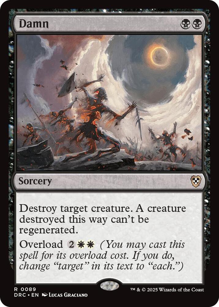 Damn 89 card from Commander: Aetherdrift