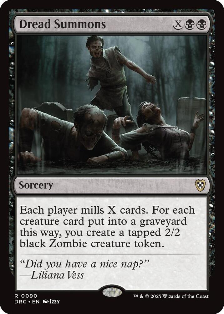 Dread Summons 90 card from Commander: Aetherdrift