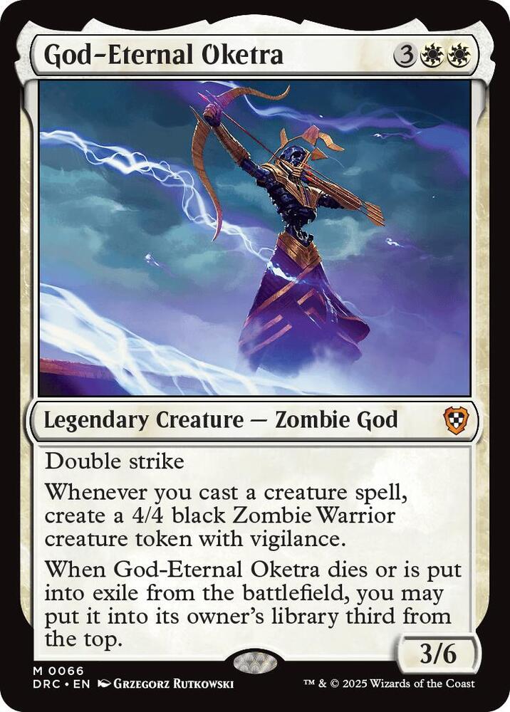 God-Eternal Oketra 66 card from Commander: Aetherdrift