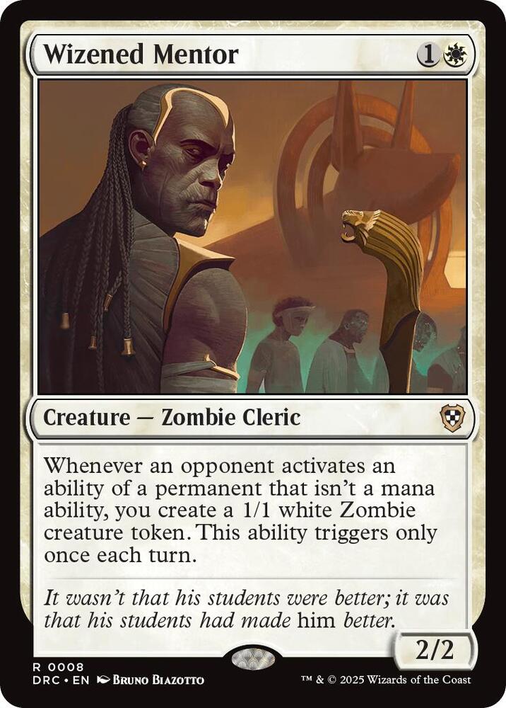 Wizened Mentor 8 card from Commander: Aetherdrift