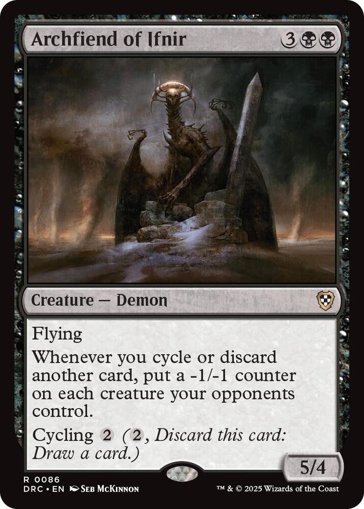 Archfiend of Ifnir 86 card from Commander: Aetherdrift
