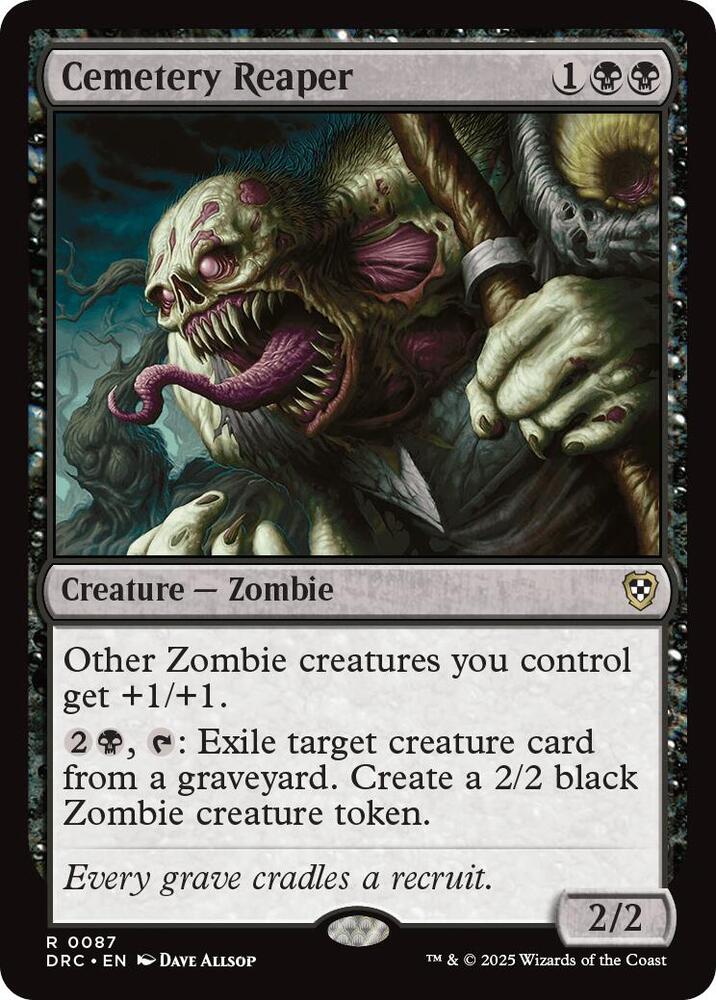 Cemetery Reaper 87 card from Commander: Aetherdrift