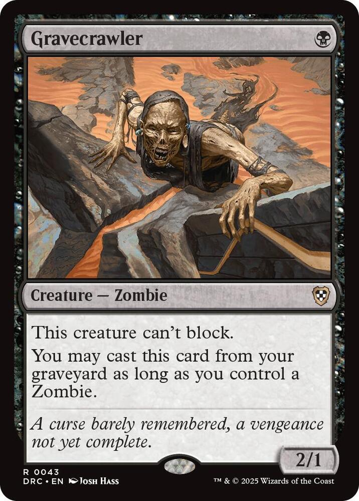 Gravecrawler 43 card from Commander: Aetherdrift