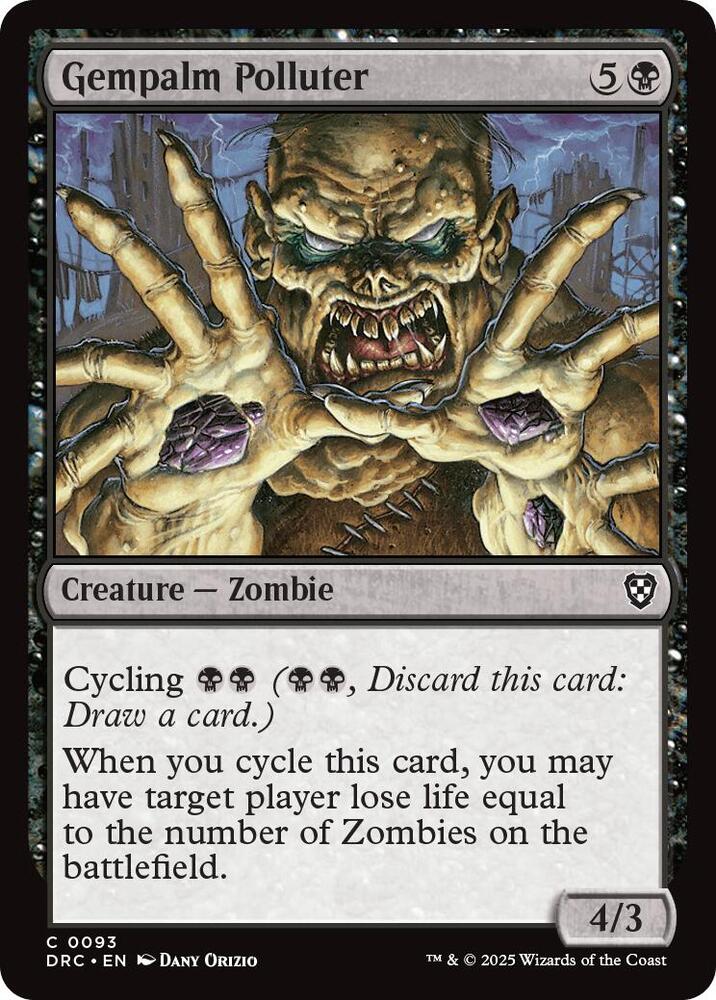 Gempalm Polluter 93 card from Commander: Aetherdrift