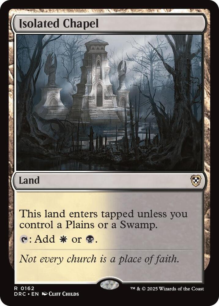 Isolated Chapel 162 card from Commander: Aetherdrift